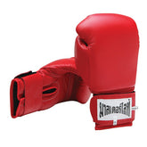 Deluxe Pro Leather Boxing Kickboxing Martial Arts Gloves BLUE or RED